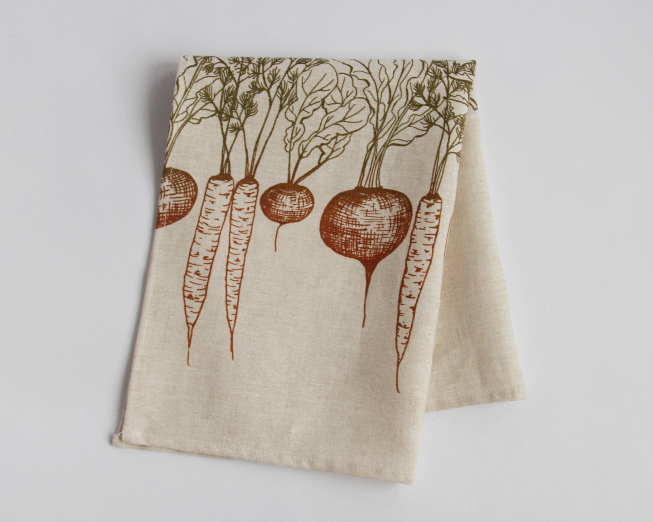 Linen Teatowel - Root Vegetables