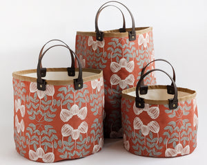 Small Basket - Spring Garden Red