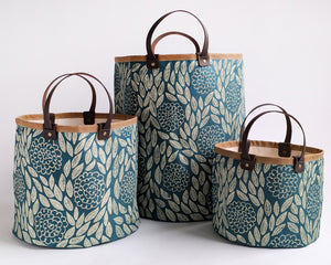 Medium Basket - Flora Teal