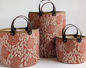 Small Basket - Flora Red