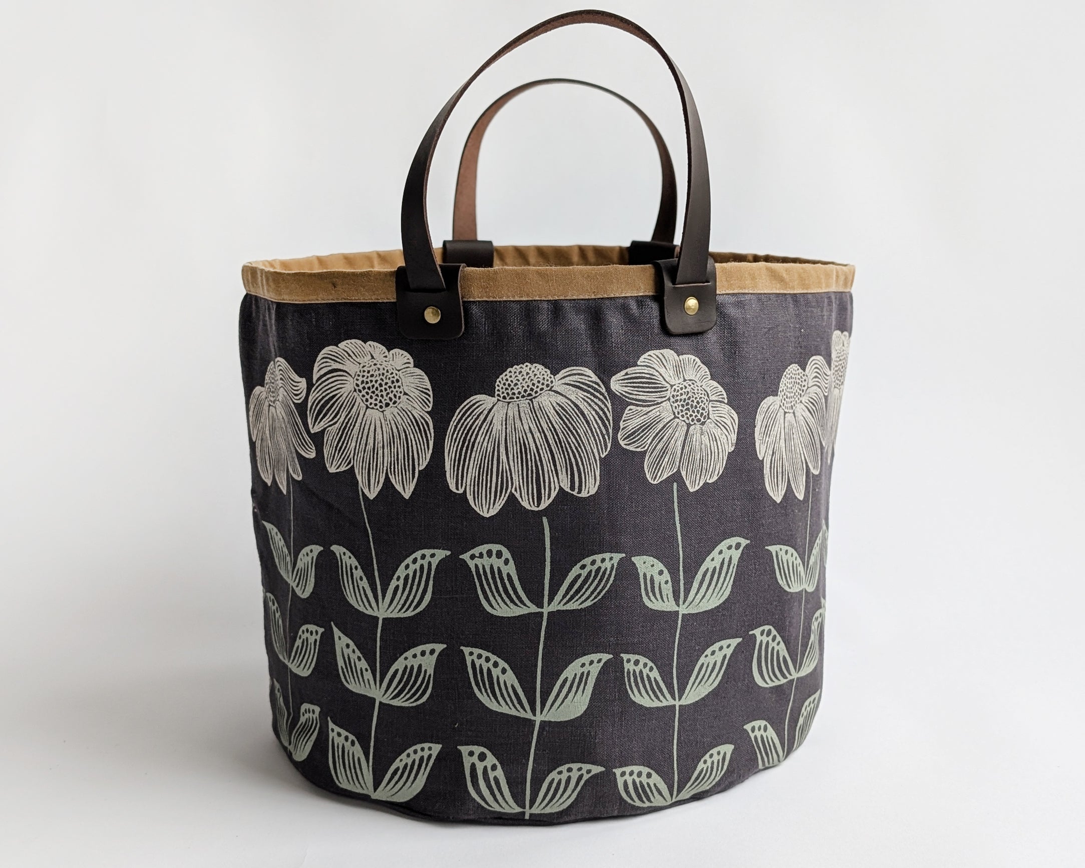 Medium Basket - Bloom Charcoal