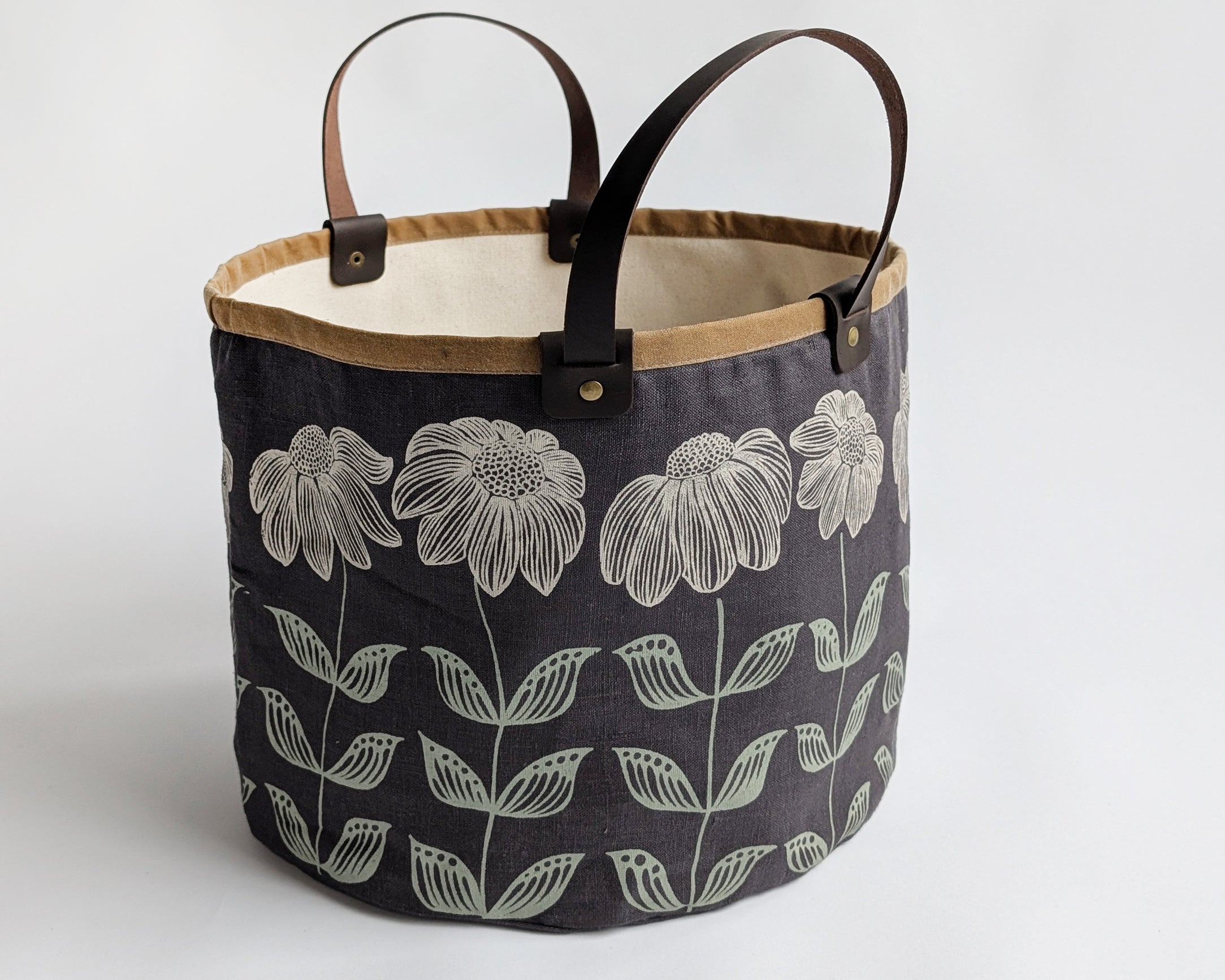 Medium Basket - Bloom Charcoal