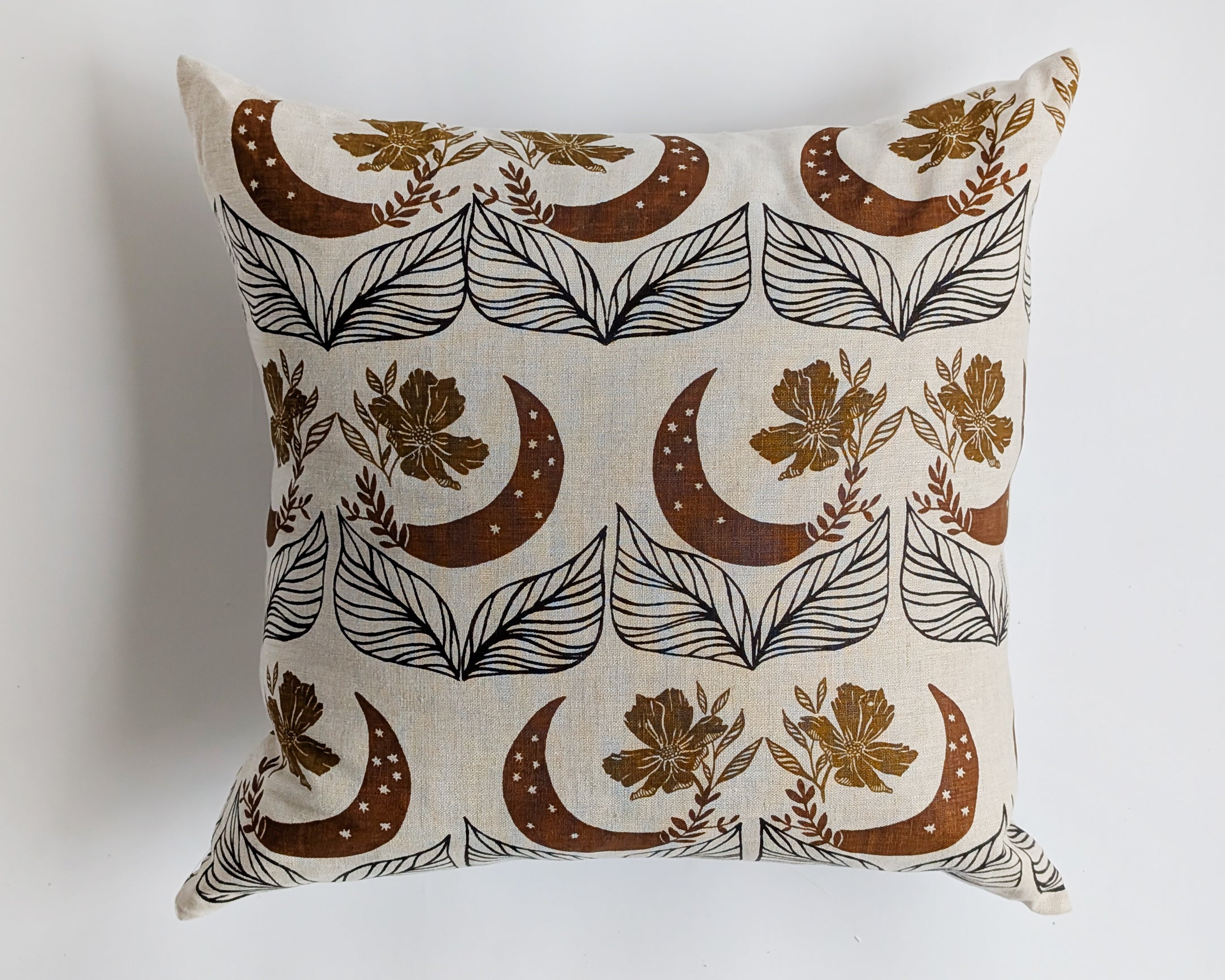 Linen Pillow Cover - Garden Moon