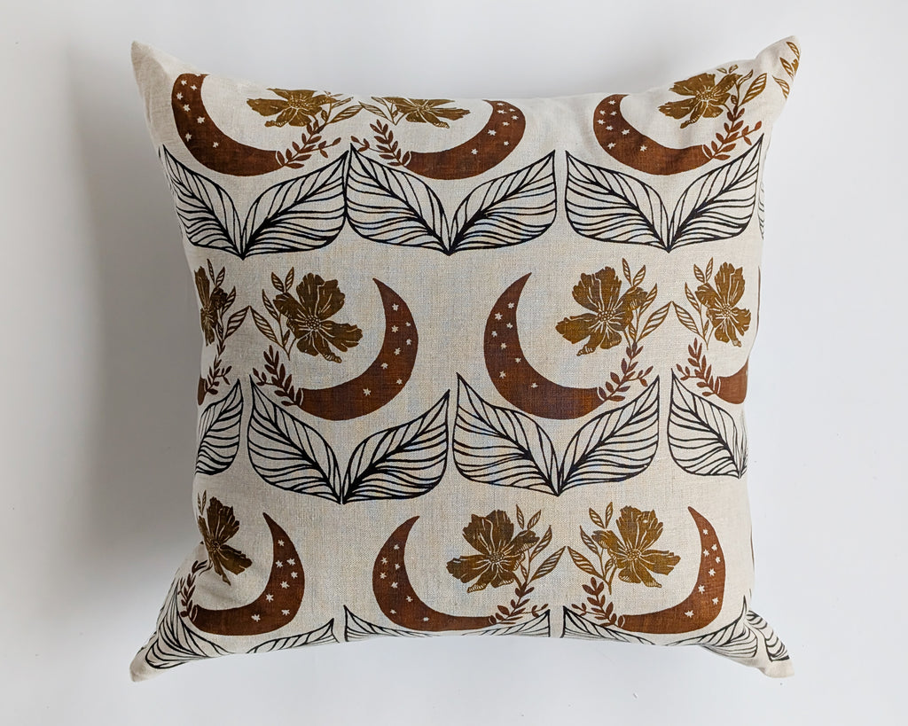 Linen Pillow Cover - Garden Moon