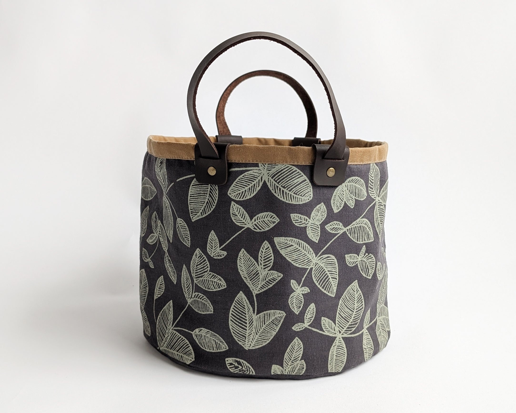 Small Basket - Foliage Charcoal