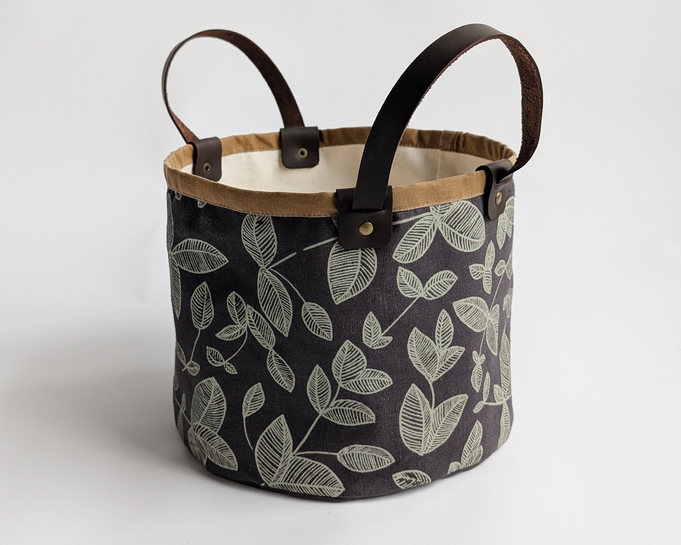 Small Basket - Foliage Charcoal