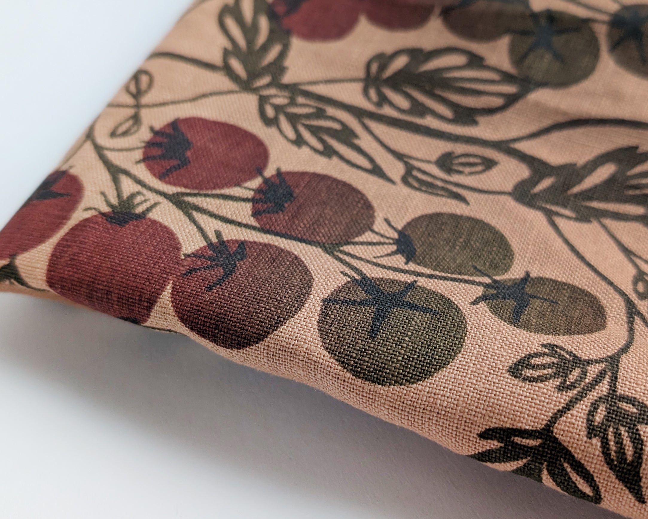 Linen Teatowel - Tomato Vine - Terracotta