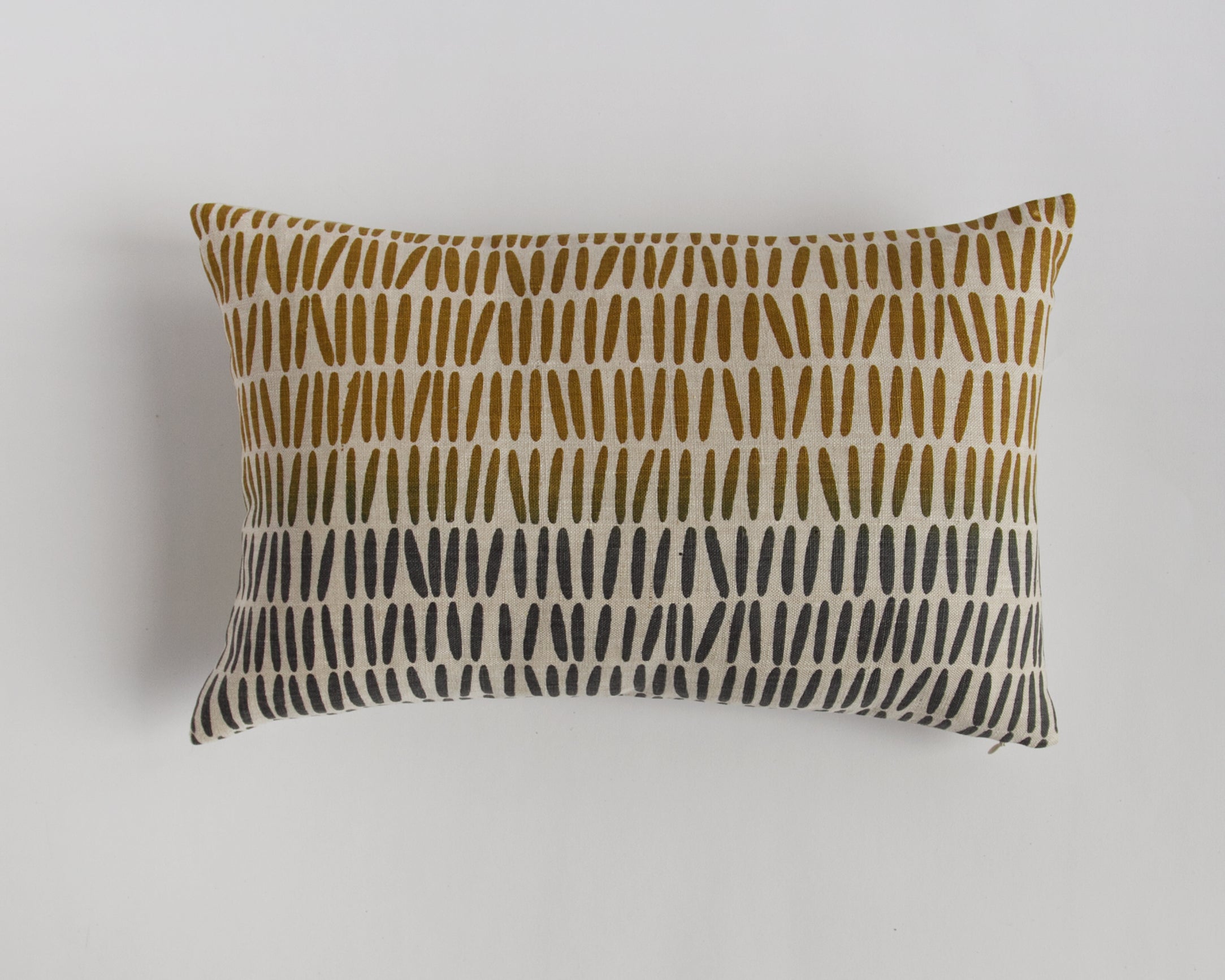Linen Pillow Cover - Rectangular - Gold Weave