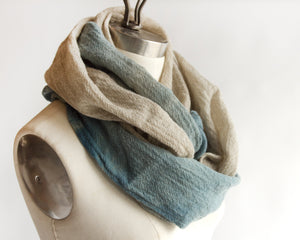 Wool Cowl - Indigo dyed