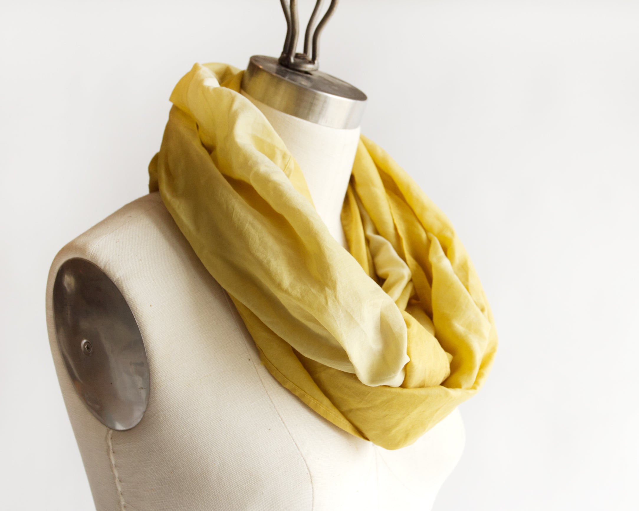 Silk/Cotton Cowl - Goldenrod Dyed