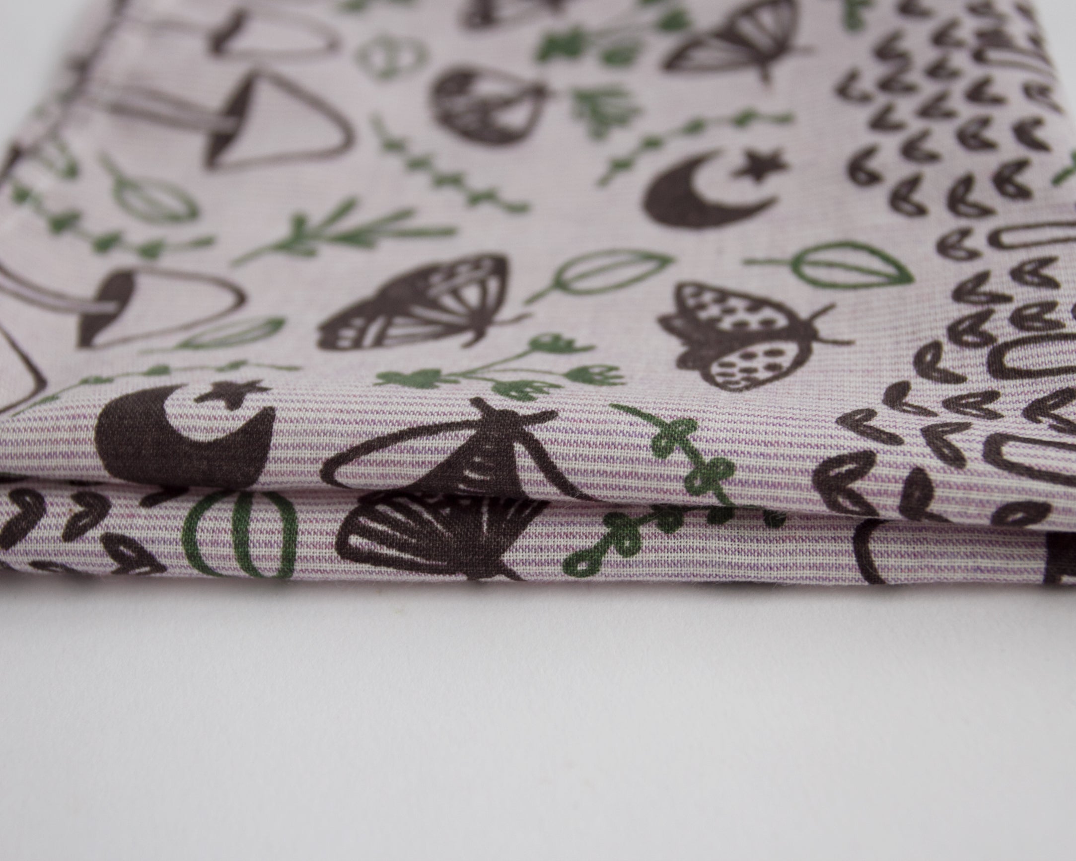 Organic Cotton Handkerchief - Mushrooms