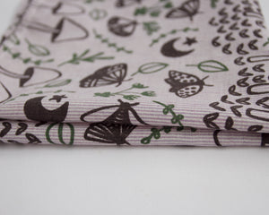Organic Cotton Handkerchief - Mushrooms