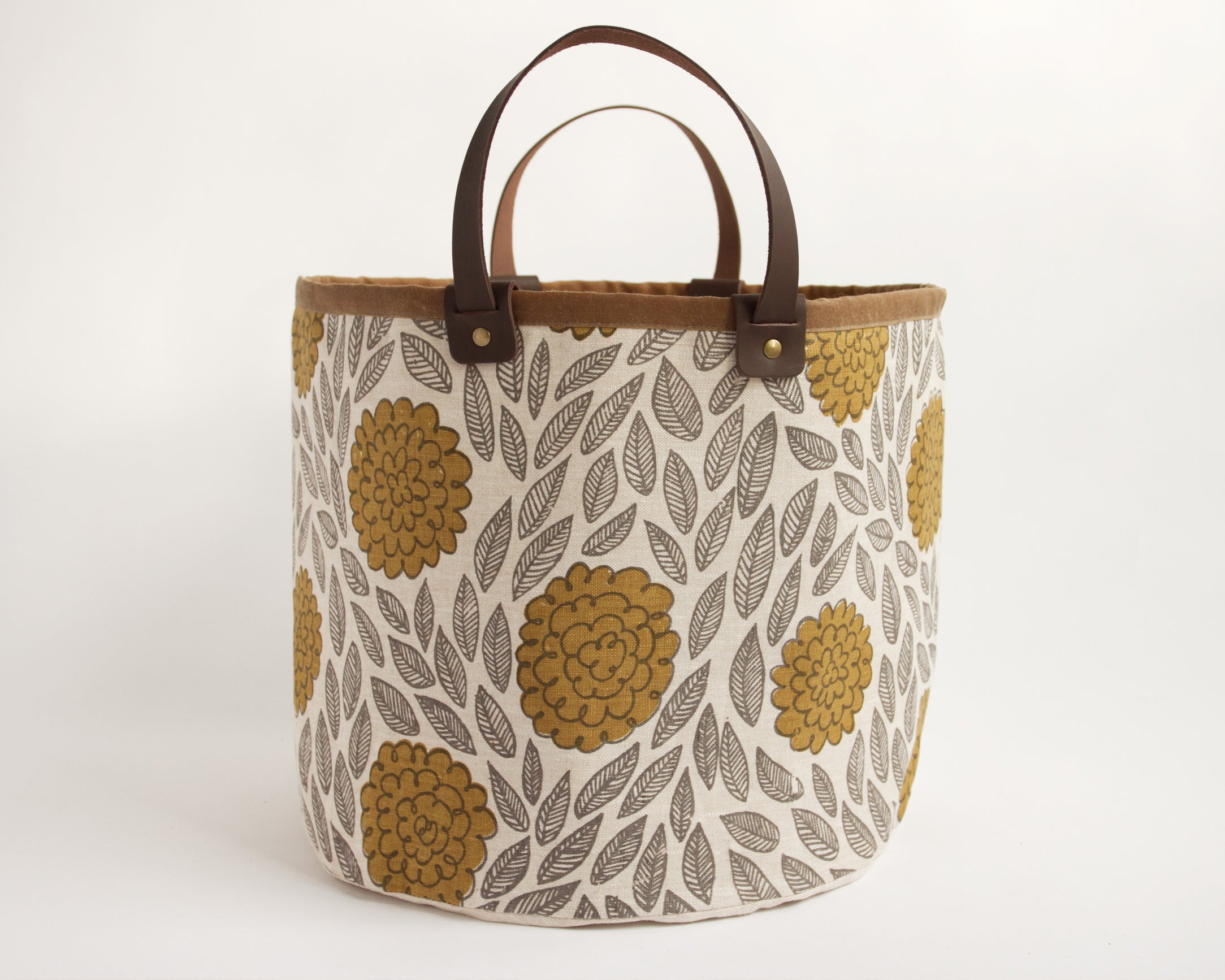 Medium Basket - Flora Gold