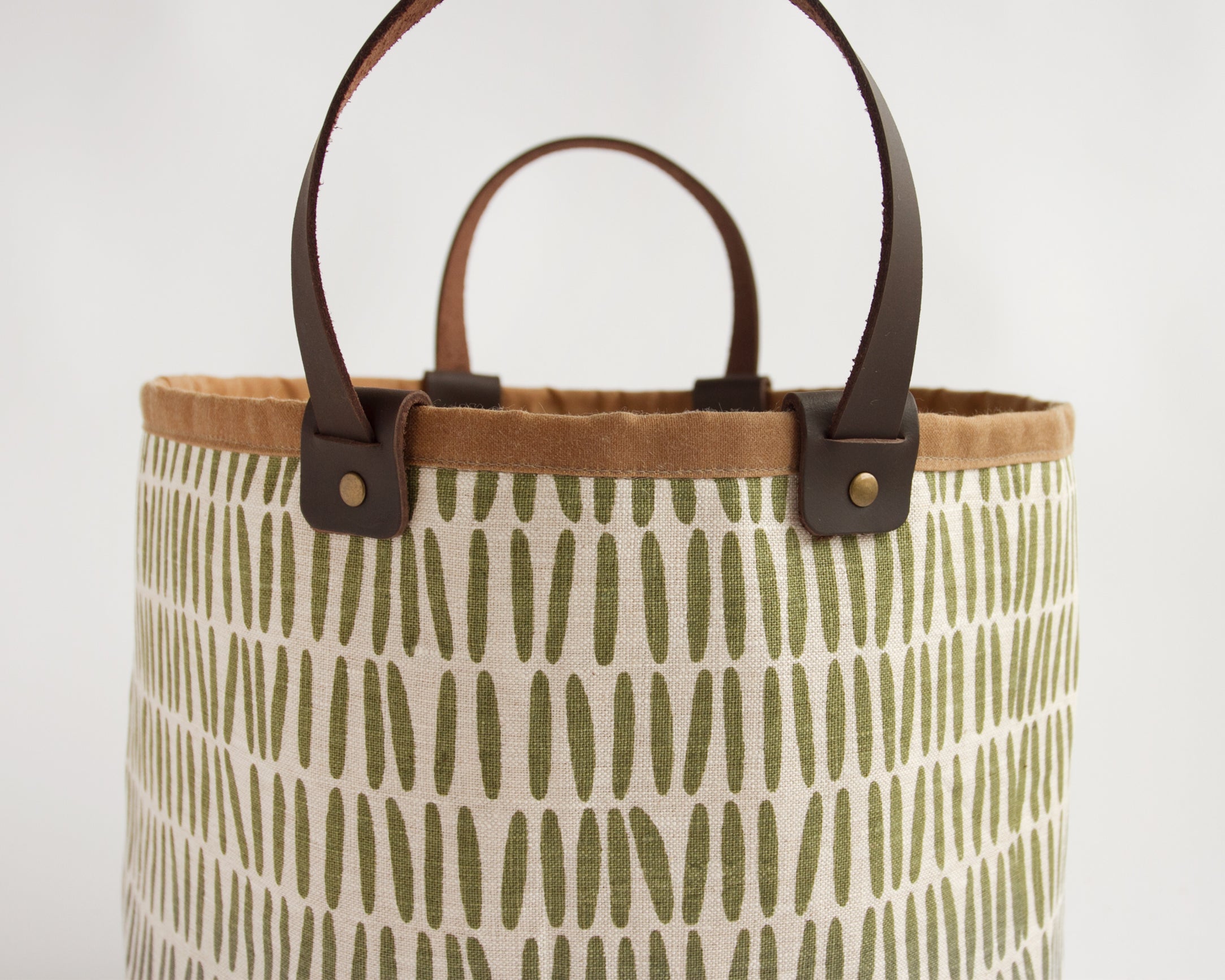 Medium Basket - Green Gray Weave