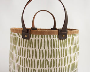 Medium Basket - Green Gray Weave
