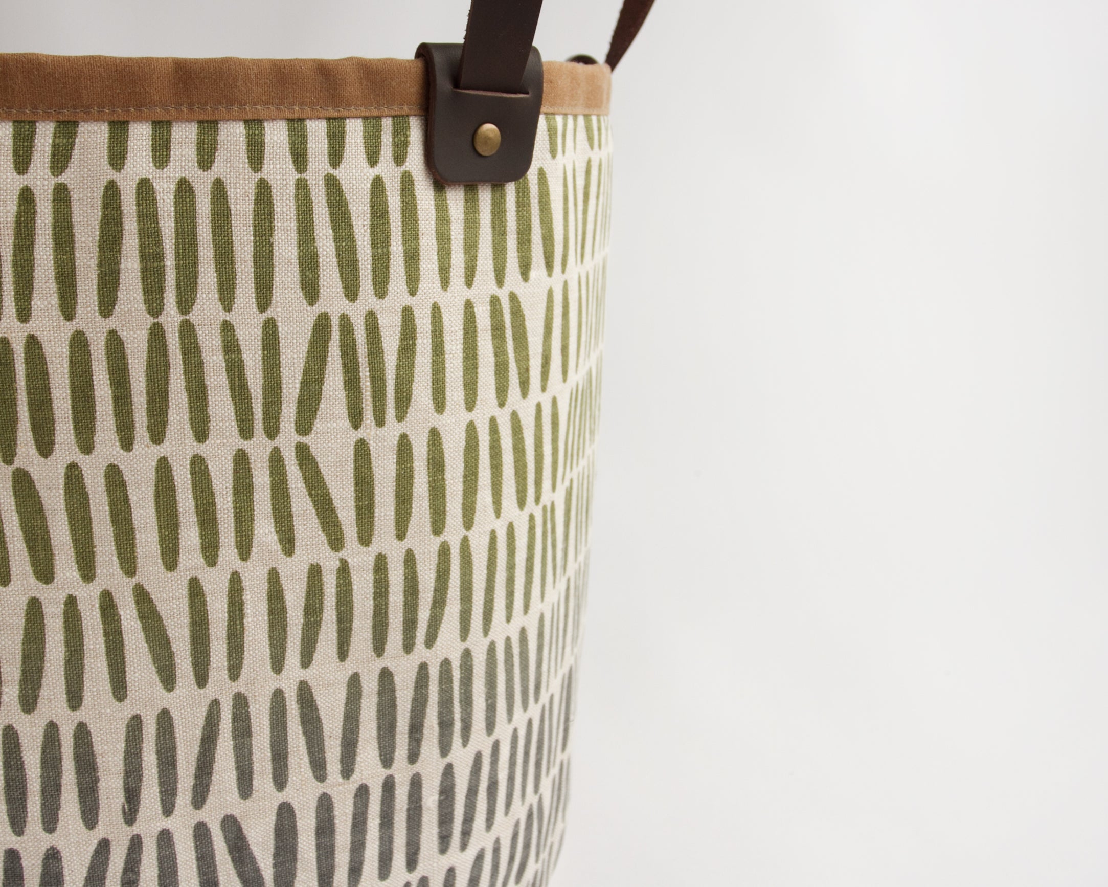 Medium Basket - Green Gray Weave