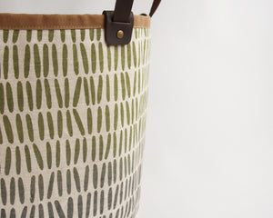 Medium Basket - Green Gray Weave