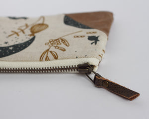 Double-Zipper Pouch - Blue Moons