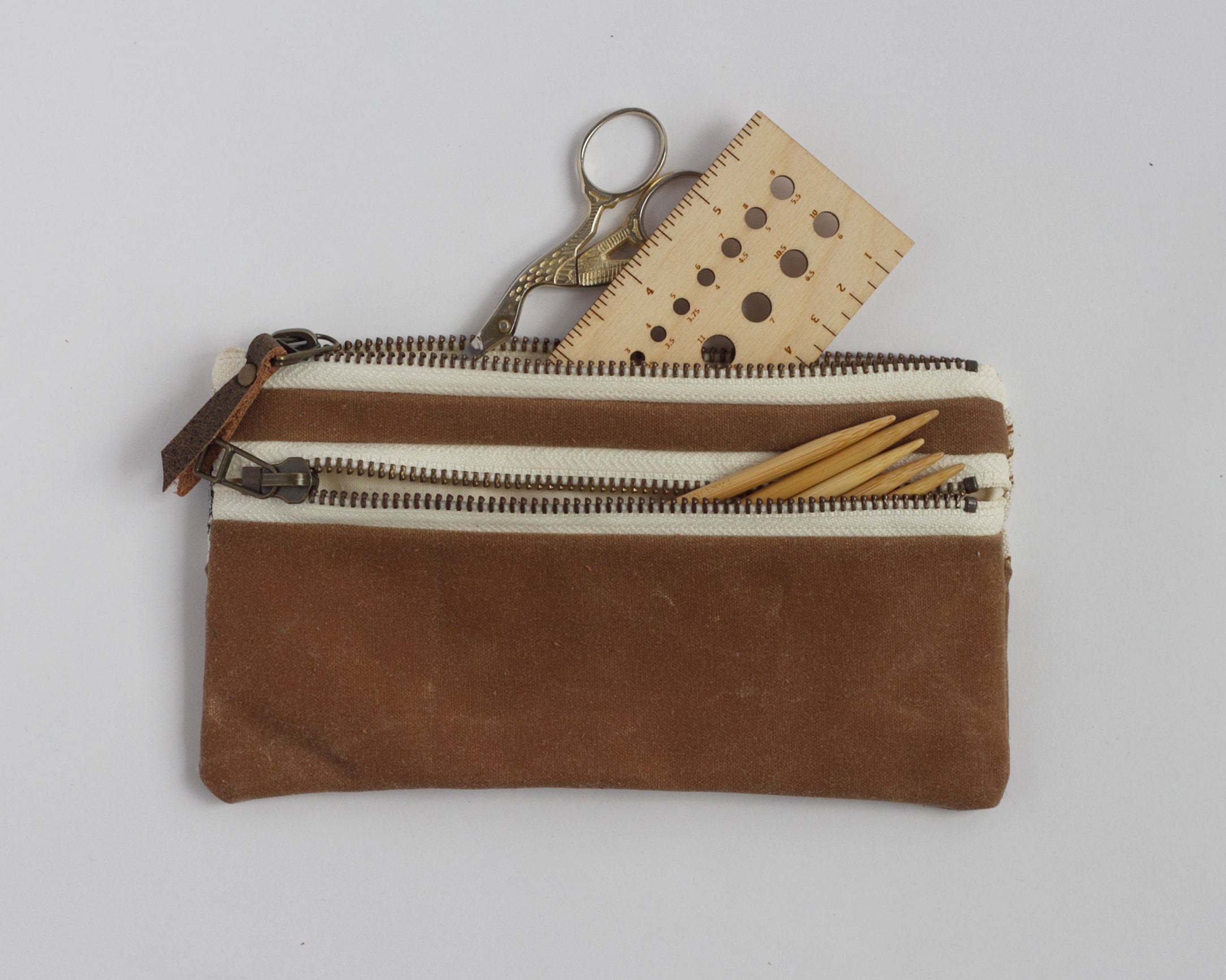 Double-Zipper Pouch - Blue Moons