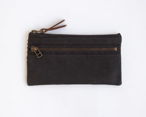 Double-Zipper Pouch - Monarch Gold