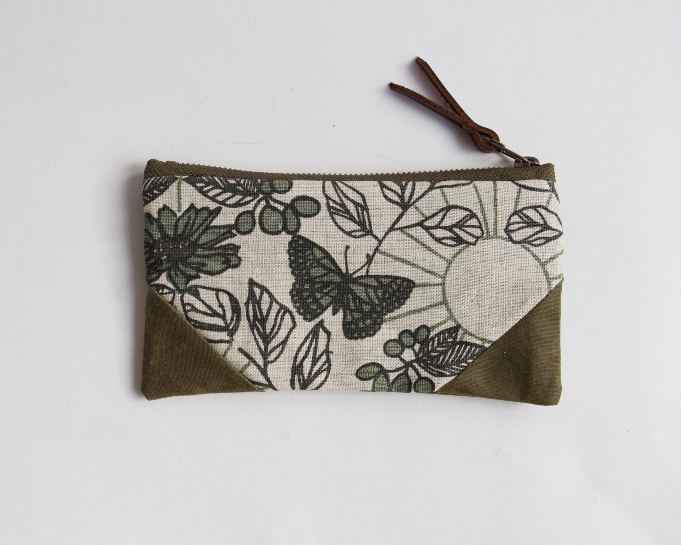 Double-Zipper Pouch - Monarch Mint