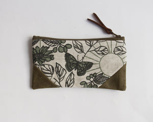 Double-Zipper Pouch - Monarch Mint