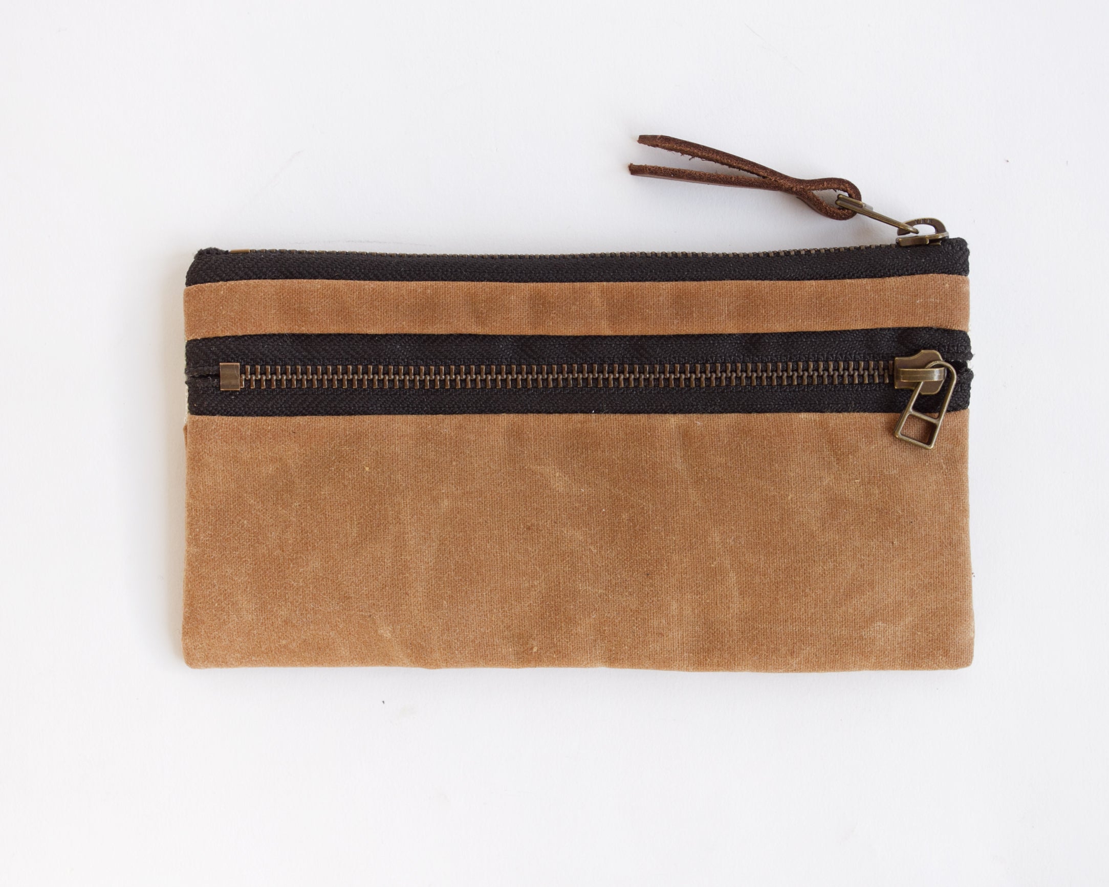 Double-Zipper Pouch - Mint Mushrooms